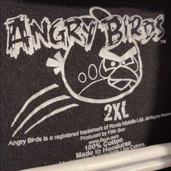 Angry Birds Fifth Sun 100% Cotton black Tshirt 2XL - Picture 3 of 5